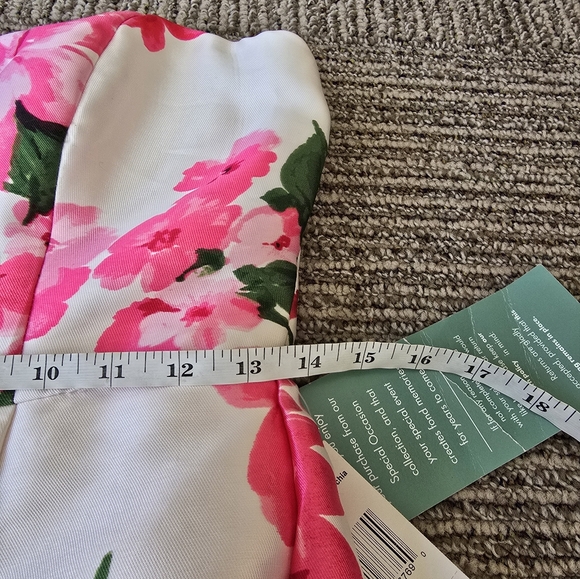 B. Smart Floral Sweetheart Strapless Mermaid Maxi Gown In Pink White NWT Size 9 - Picture 9 of 12